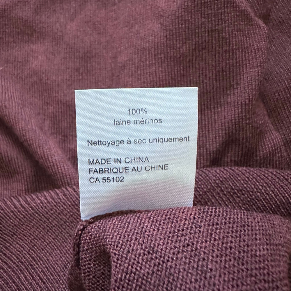 Spier & Mackay Merino Wool Sweater Burgundy Size Large NWT - Picture 6 of 6